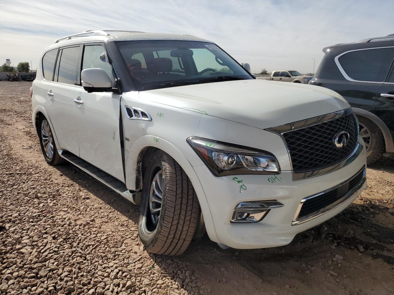 2016 Infiniti QX80 VIN JN8AZ2ND8G9800931 Copart auction photo, front end damage thumbnail 4
