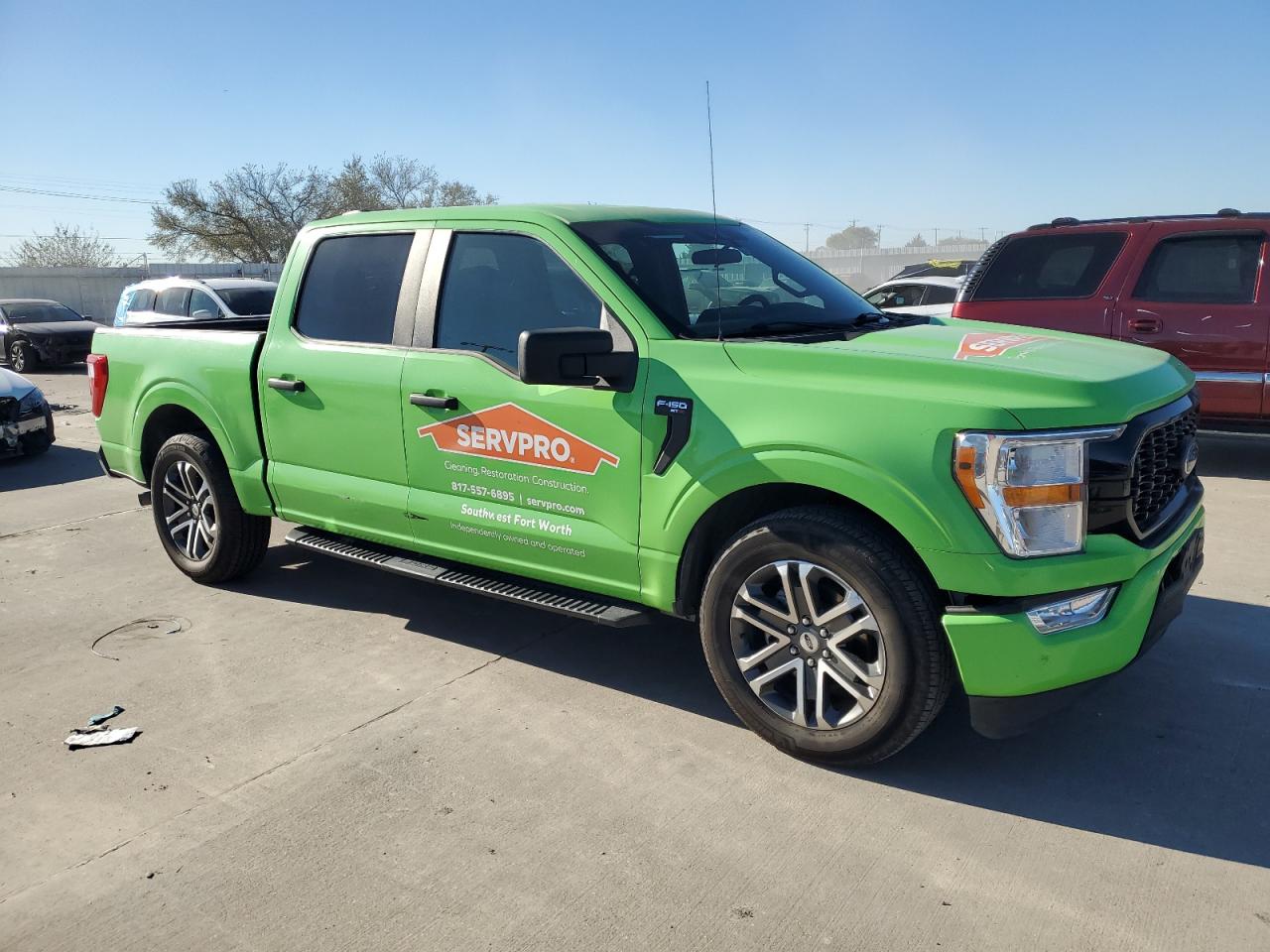 2021 Ford F-150 VIN 1FTEW1CP3MFA98091 Copart auction photo, rear end / hail damage thumbnail 4