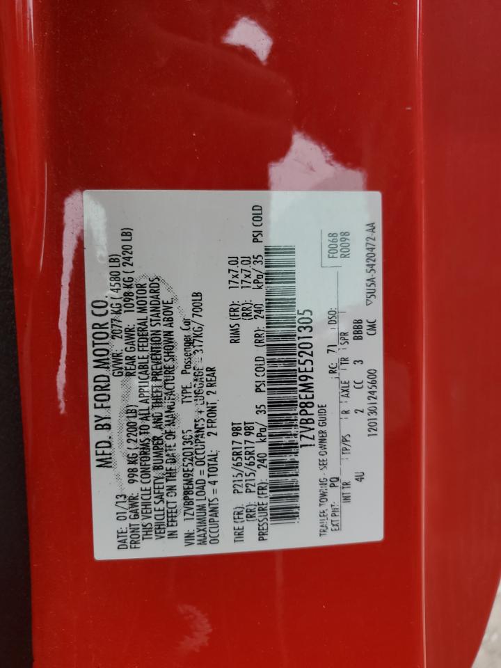 2014 Ford Mustang VIN 1ZVBP8EM9E5201305 Copart auction photo, front end / minor dent/scratches damage thumbnail 13