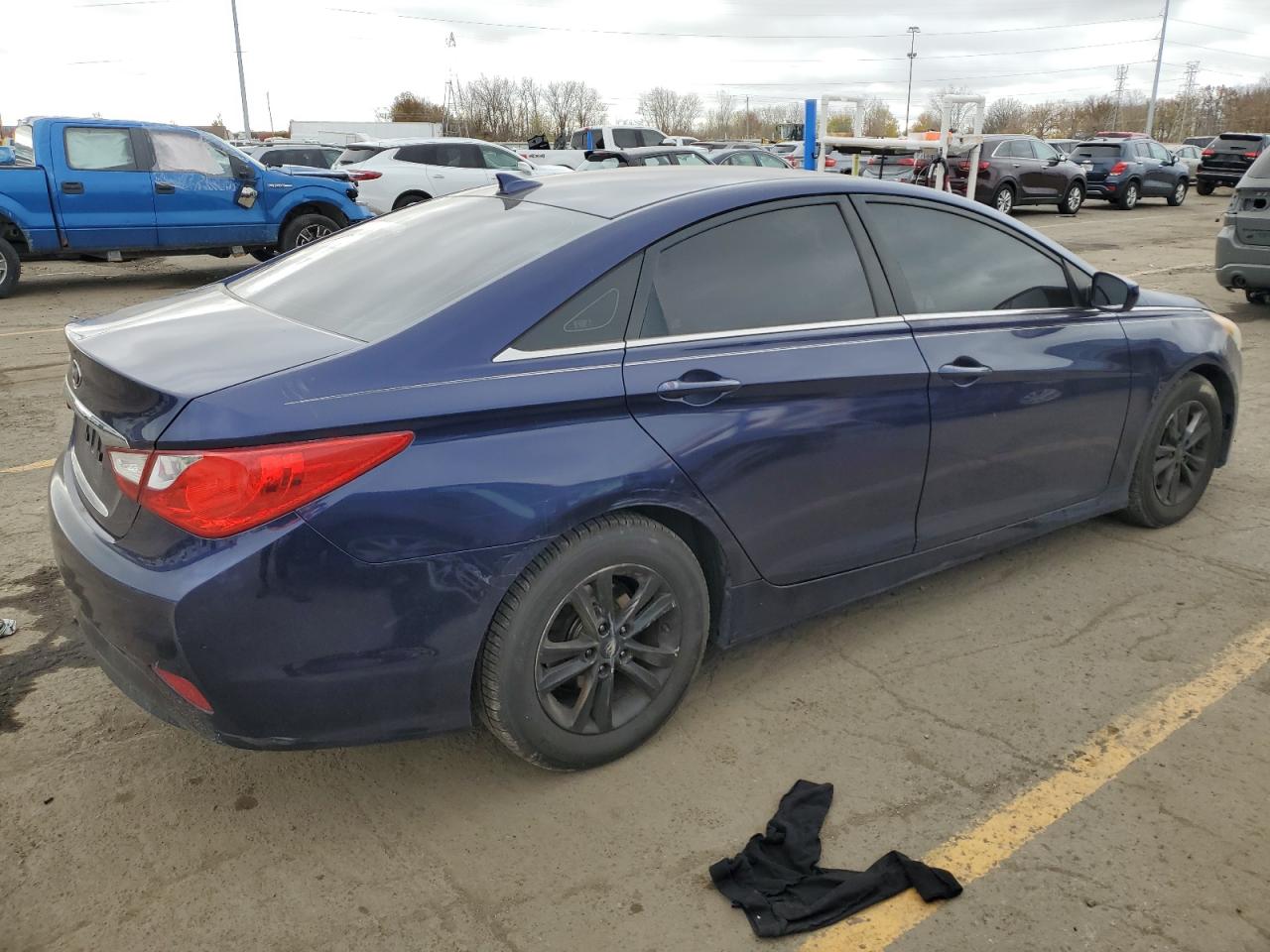 2014 Hyundai Sonata VIN 5NPEB4AC1EH858006 Copart auction photo, side / mechanical damage thumbnail 3