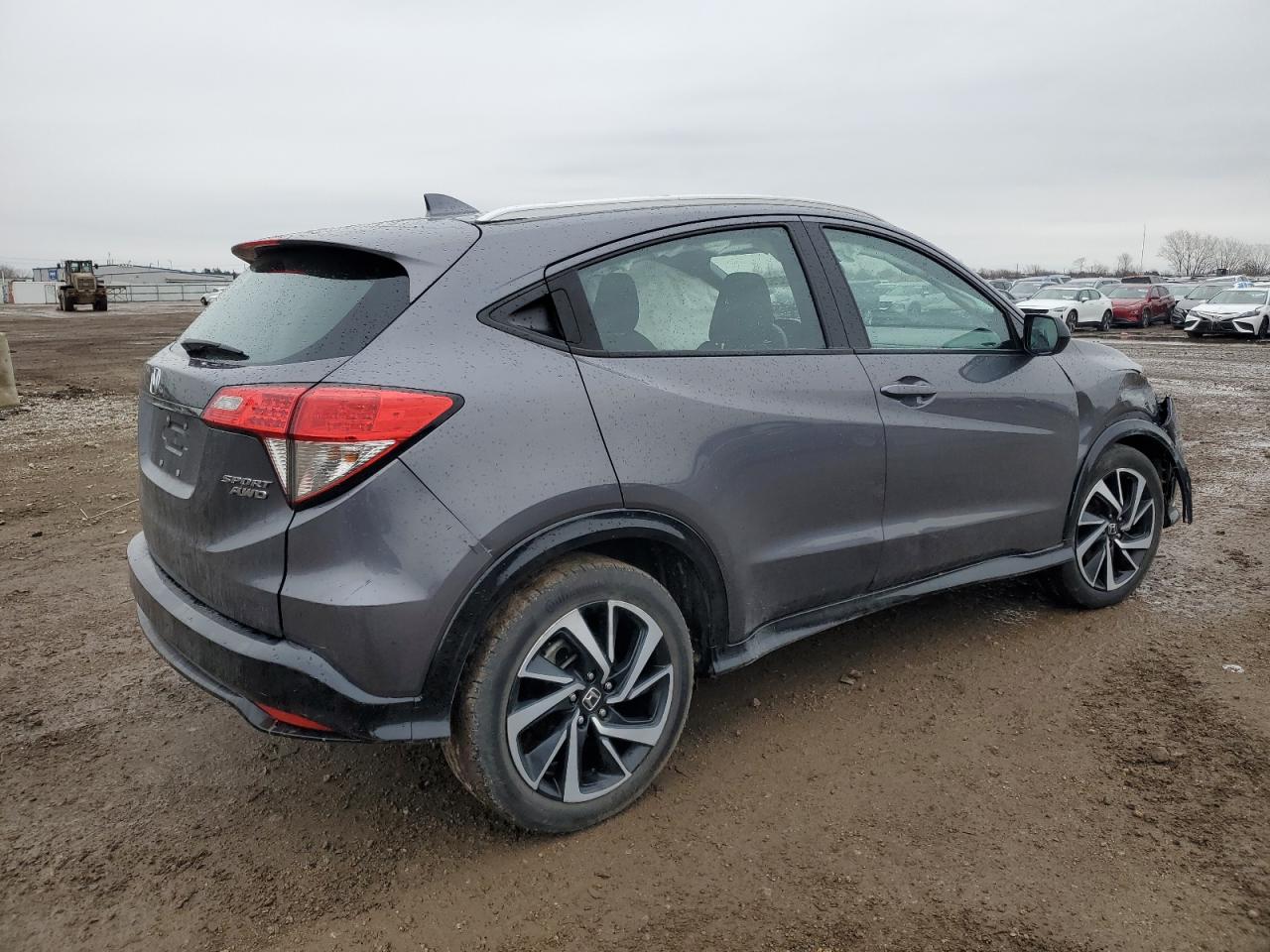 2019 Honda HR-V VIN 3CZRU6H1XKG710236 Copart auction photo, front end / side damage thumbnail 3