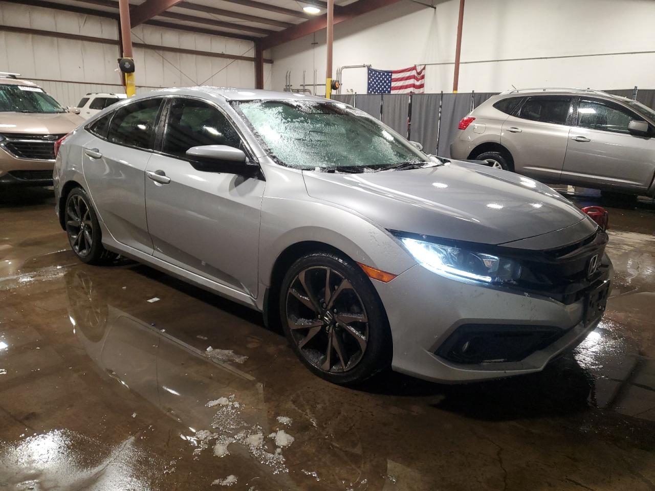 2020 Honda Civic VIN 2HGFC2F8XLH583091 Copart auction photo, rear end / side damage thumbnail 4