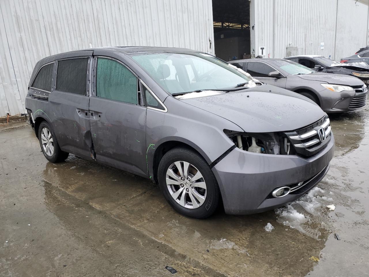 2015 Honda Odyssey VIN 5FNRL5H63FB091814 Copart auction photo, side / rear end damage thumbnail 4