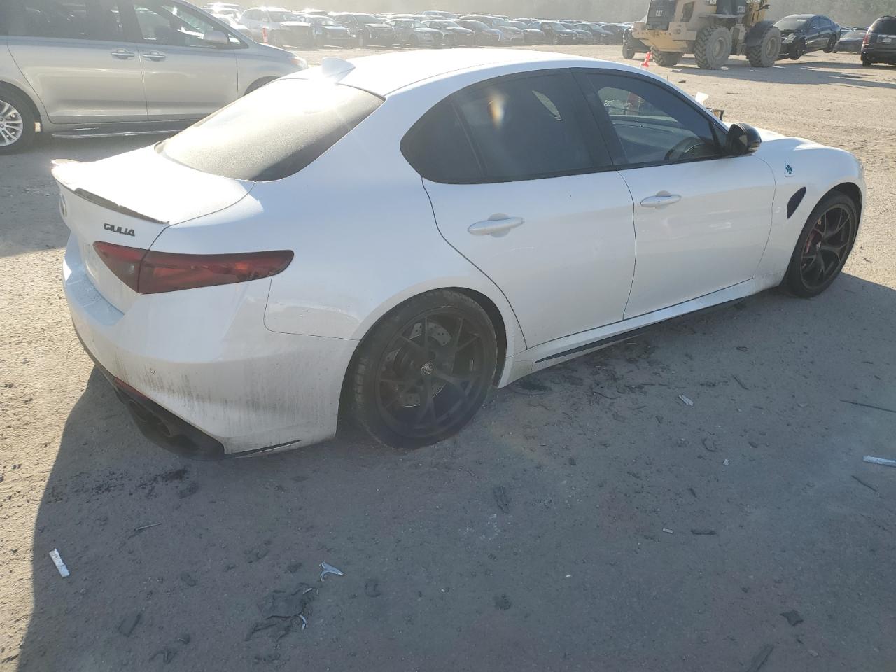 2019 Alfa Romeo Giulia VIN ZARFAMEV1K7613635 Copart auction photo, side damage thumbnail 3