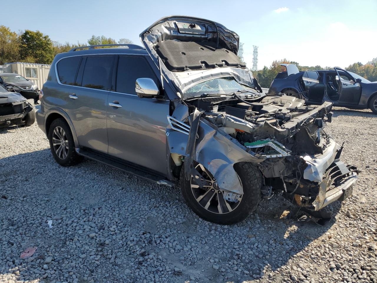 2018 Nissan Armada VIN JN8AY2NC3J9557238 Copart auction photo, front end damage thumbnail 4
