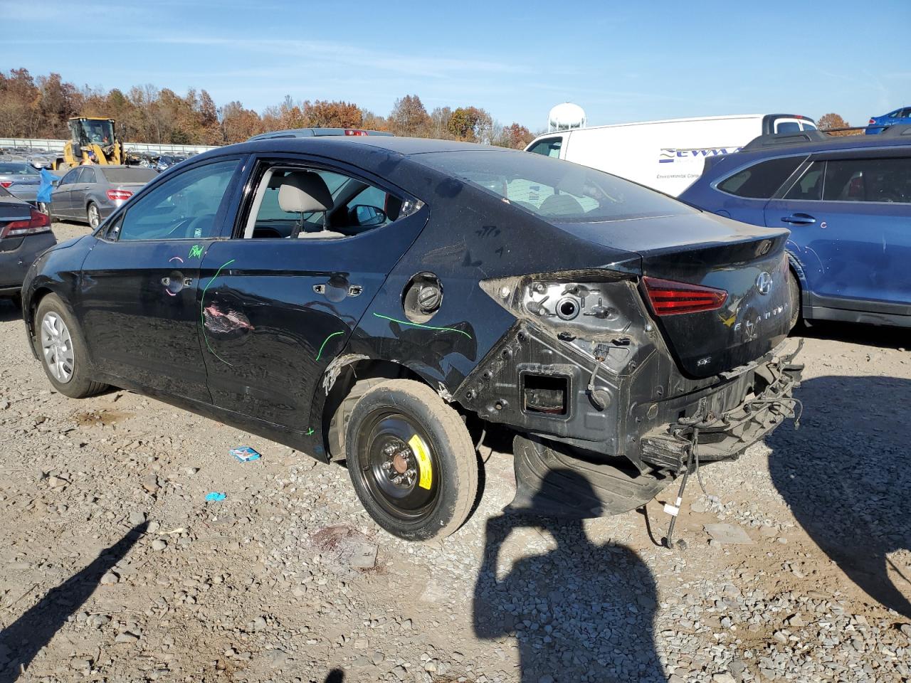 2020 Hyundai Elantra VIN 5NPD74LF5LH565288 Copart auction photo, rear end / side damage thumbnail 2