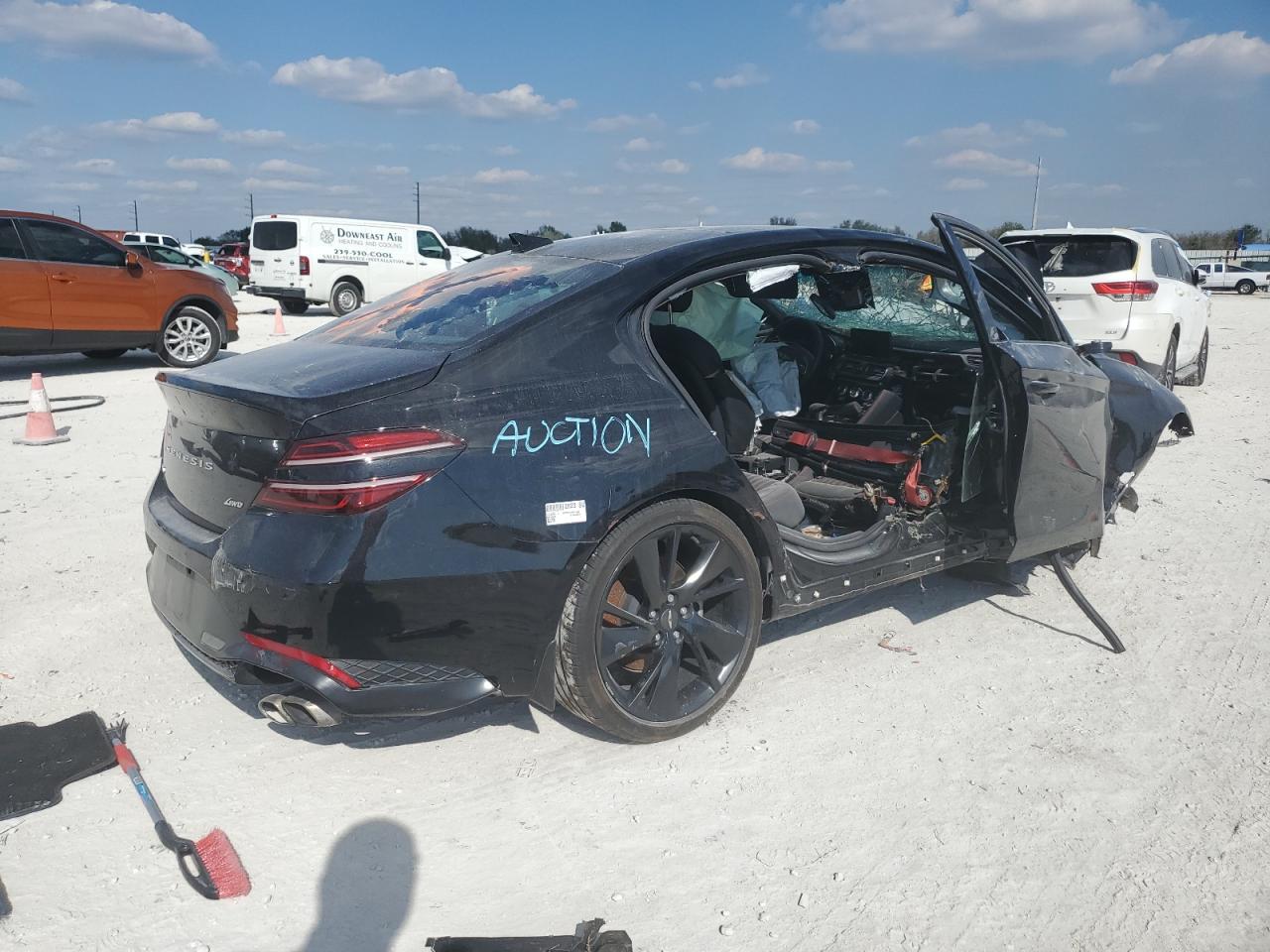 2023 Genesis G70 VIN KMTG34TA0PU116028 Copart auction photo, all over damage thumbnail 3
