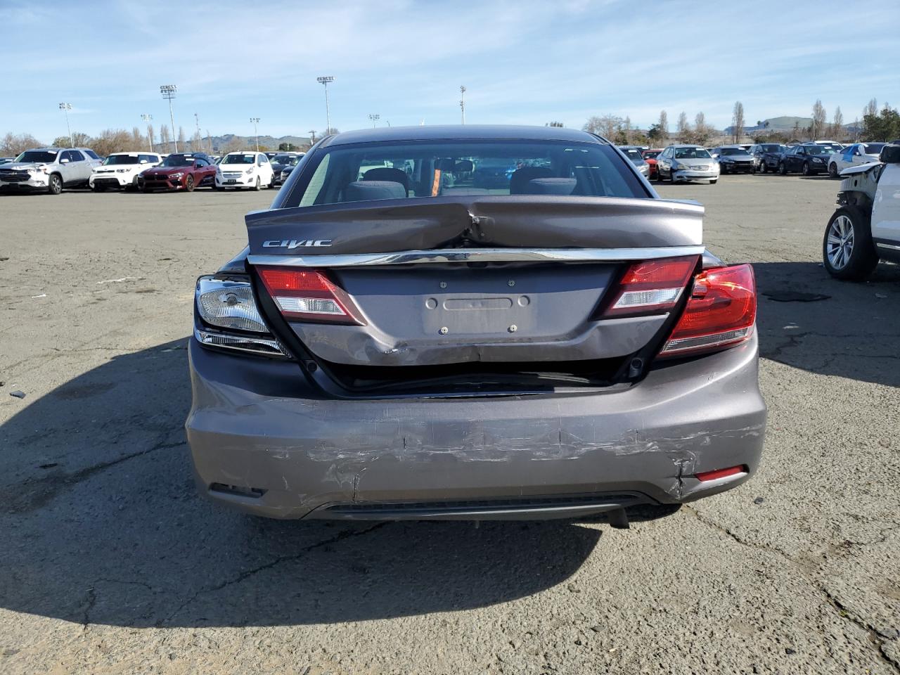 2015 Honda Civic VIN 19XFB2F85FE291902 Copart auction photo, rear end / all over damage thumbnail 6