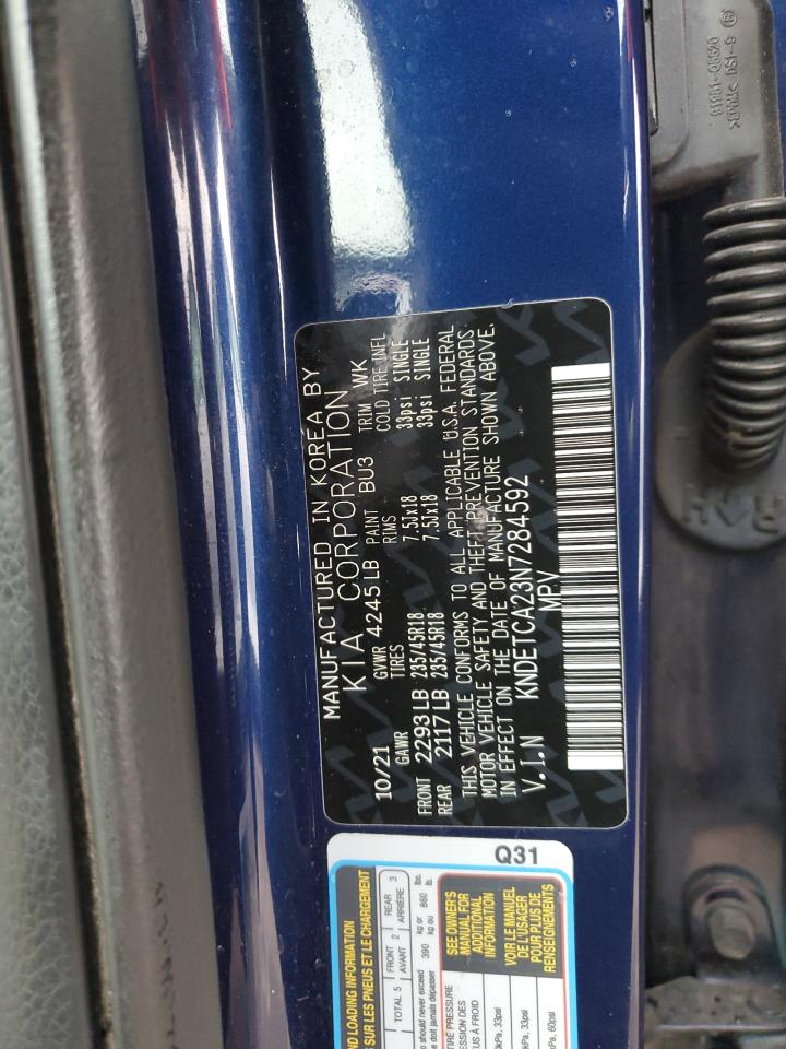 2022 KIA Seltos VIN KNDETCA23N7284592 Copart auction photo, front end damage thumbnail 14
