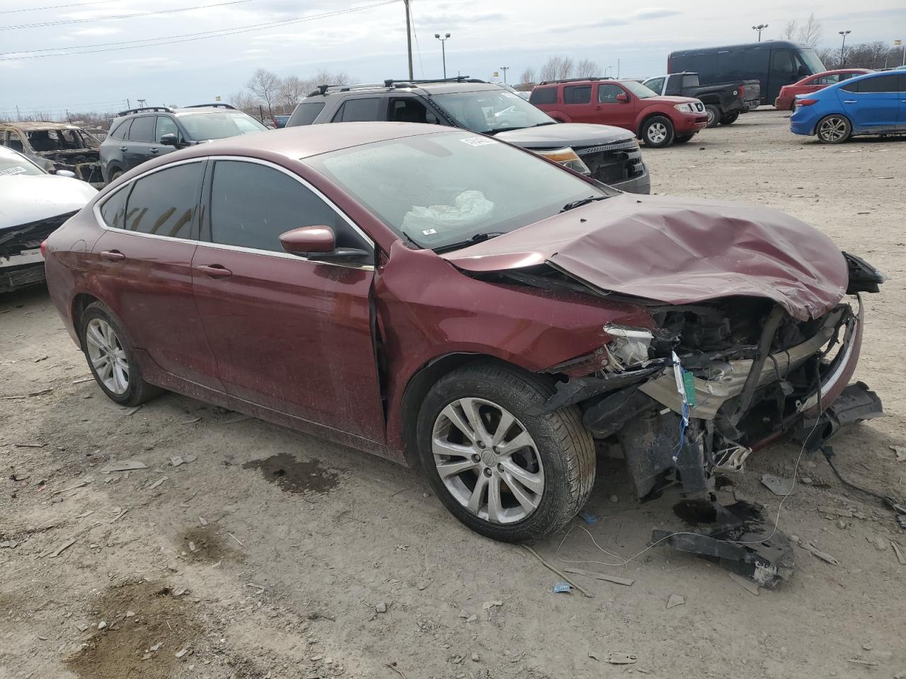 2015 Chrysler 200 VIN 1C3CCCAB5FN618761 Copart auction photo, front end / mechanical damage thumbnail 4