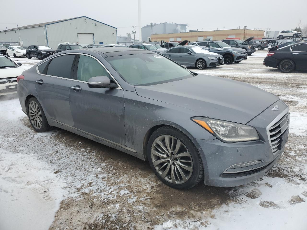 2015 Hyundai Genesis VIN KMHGN4JF9FU043405 Copart auction photo, mechanical / side damage thumbnail 4