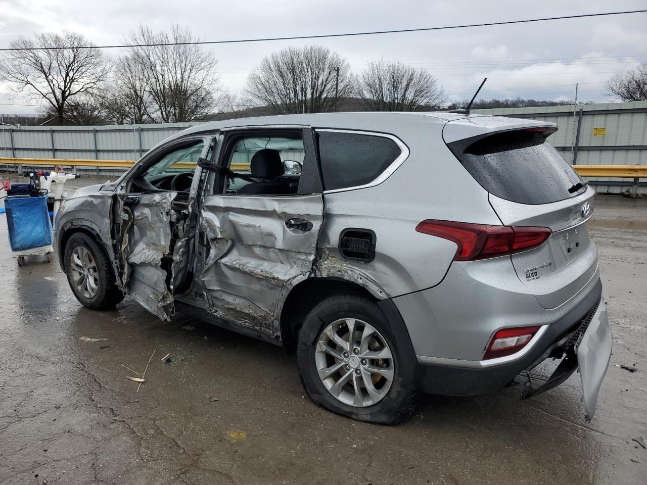 2020 Hyundai Santa Fe VIN 5NMS2CAD9LH183568 Copart auction photo, side / rear end damage thumbnail 2