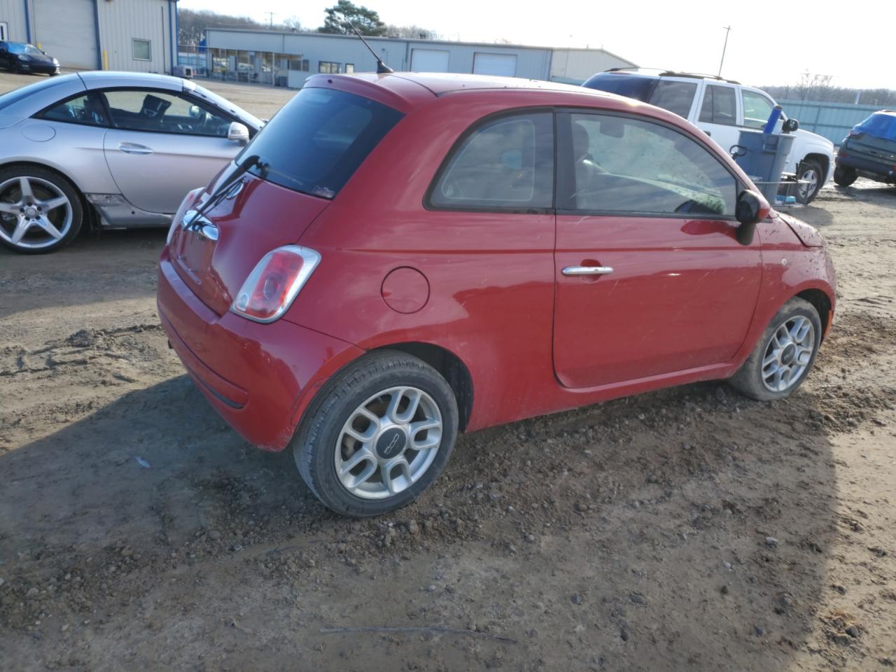 2012 Fiat 500 VIN 3C3CFFAR0CT131243 Copart auction photo, front end / side damage thumbnail 3