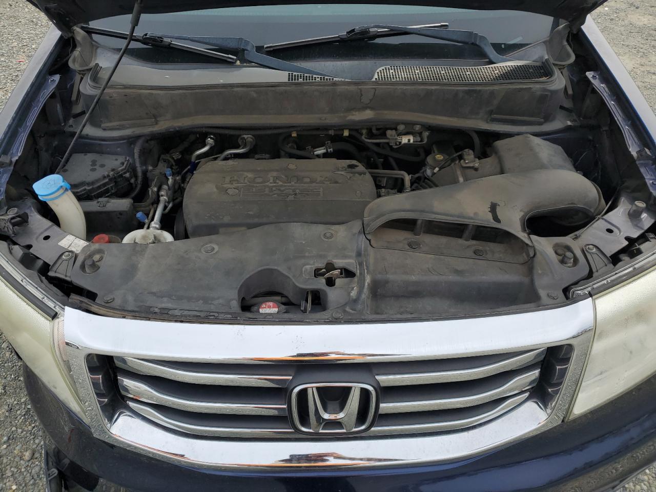 2013 Honda Pilot VIN 5FNYF4H91DB085370 Copart auction photo, front end / undercarriage damage thumbnail 14