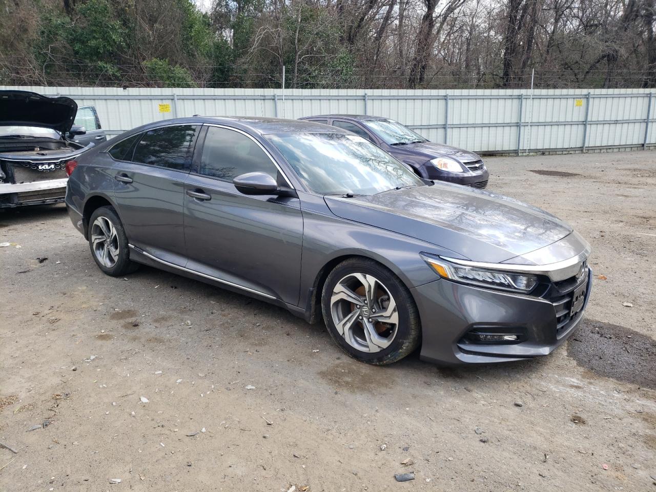 2020 Honda Accord VIN 1HGCV1F5XLA043168 Copart auction photo, front end / side damage thumbnail 4