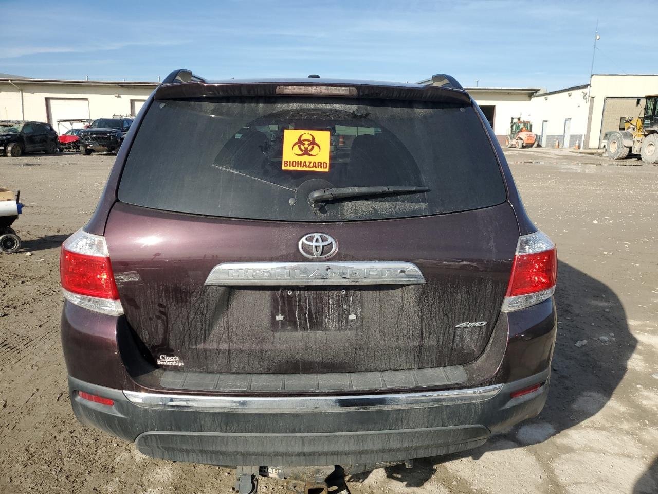 2013 Toyota Highlander VIN 5TDDK3EH7DS200260 Copart auction photo, front end / side damage thumbnail 6