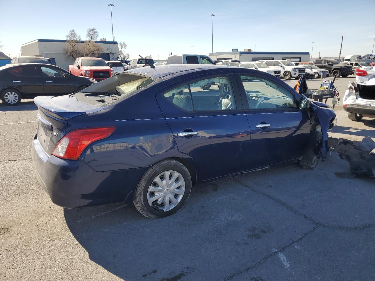 2019 Nissan Versa VIN 3N1CN7AP8KL808916 Copart auction photo, all over damage thumbnail 3