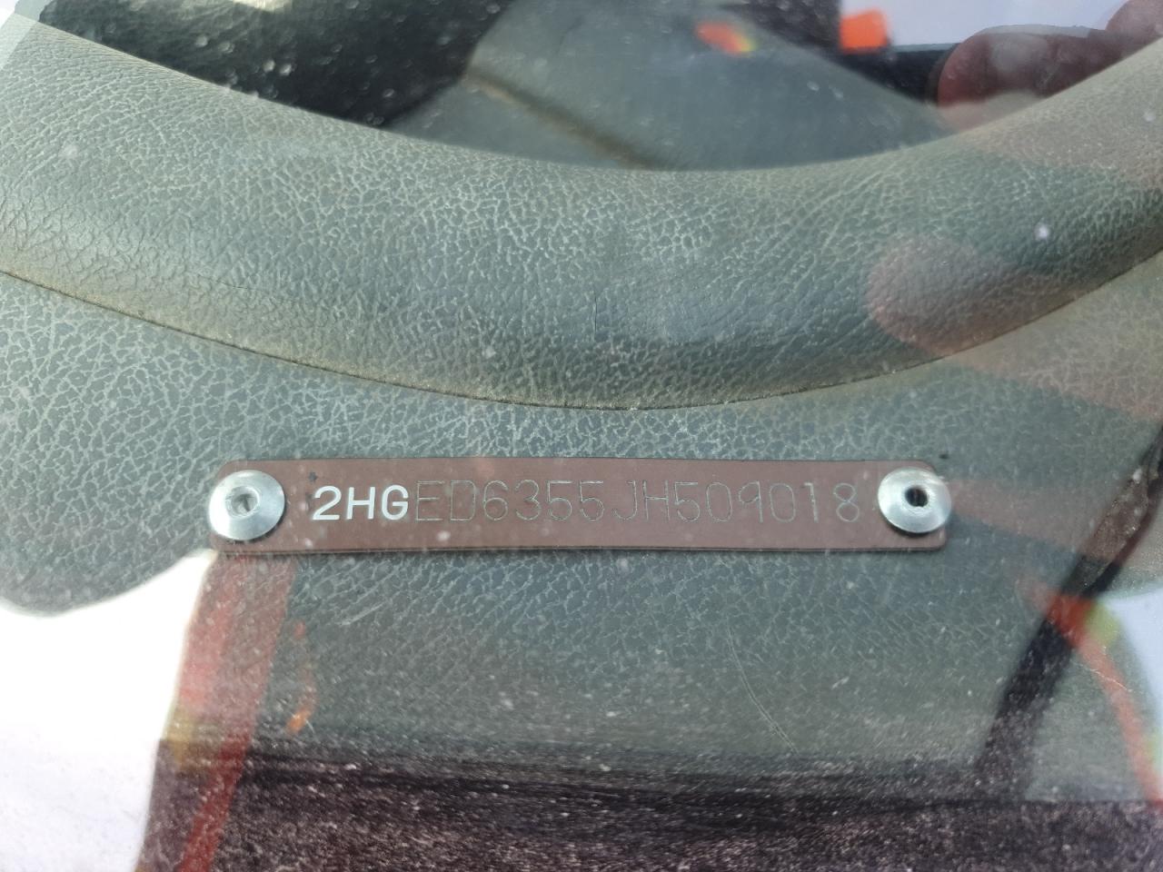1991 Honda Civic VIN 2HGED6355JH509018 Copart auction photo, vandalism damage thumbnail 12