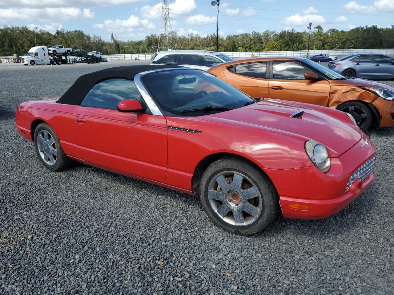 2002 Ford Thunderbird VIN 1FAHP60A02Y121695 Copart auction photo, water/flood damage thumbnail 4