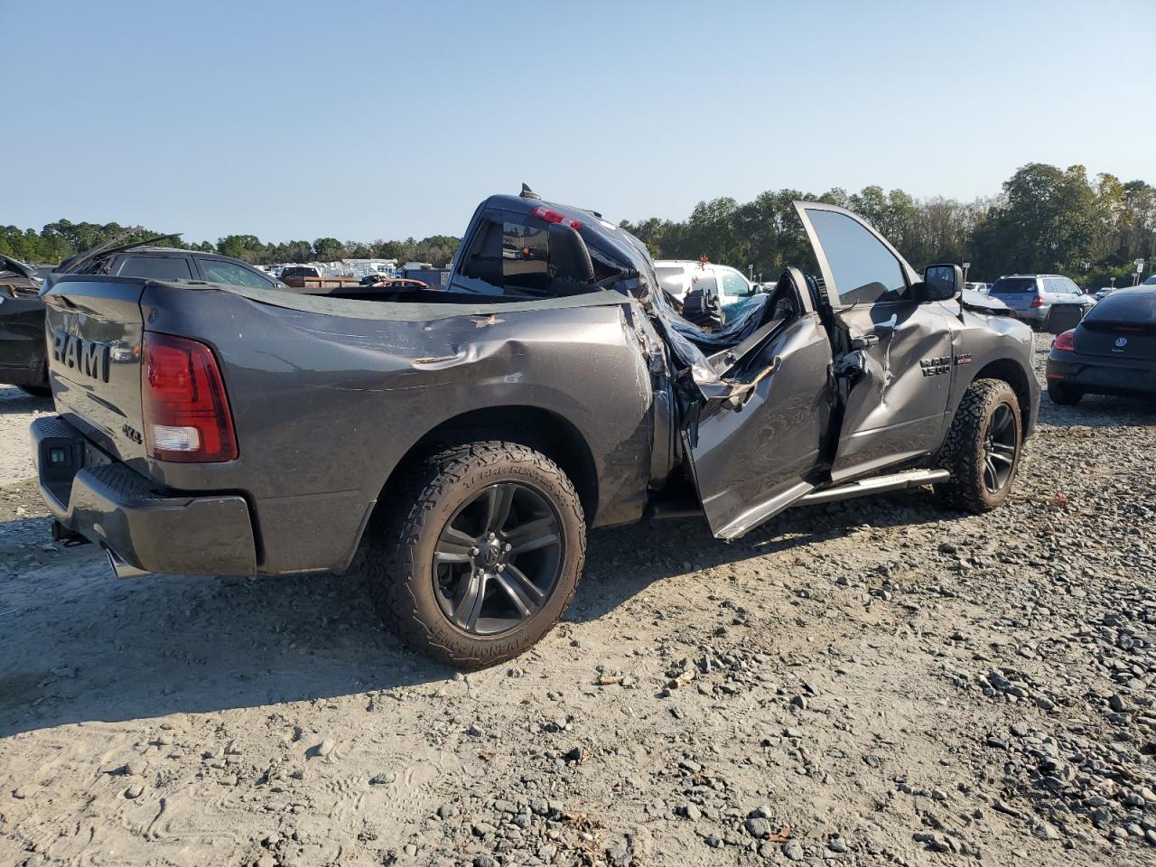 2018 RAM 1500 VIN 1C6RR7MT3JS250128 Copart auction photo, all over damage thumbnail 3