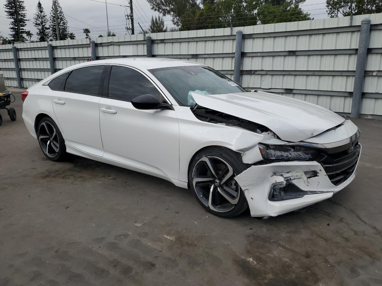 2021 Honda Accord VIN 1HGCV1F36MA042826 Copart auction photo, front end damage thumbnail 4