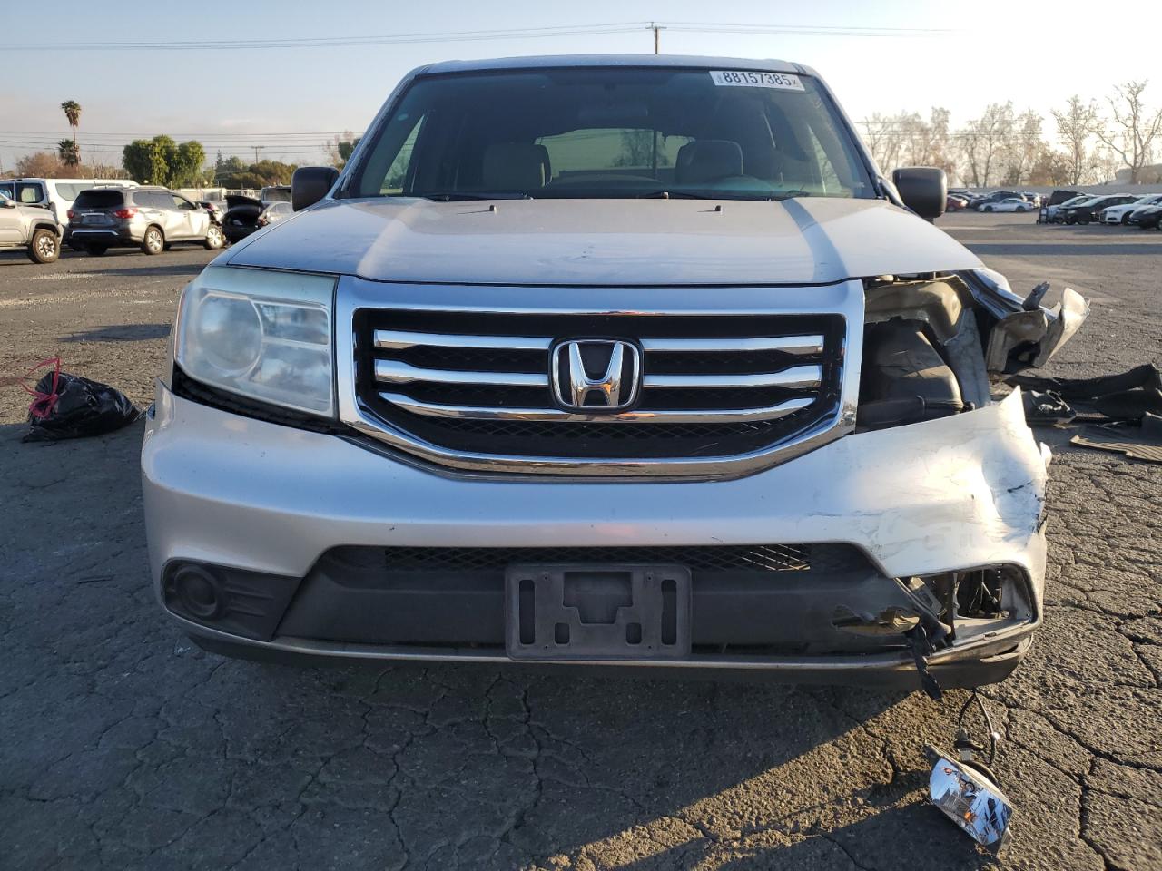 2013 Honda Pilot VIN 5FNYF3H2XDB017758 Copart auction photo, front end / side damage thumbnail 5