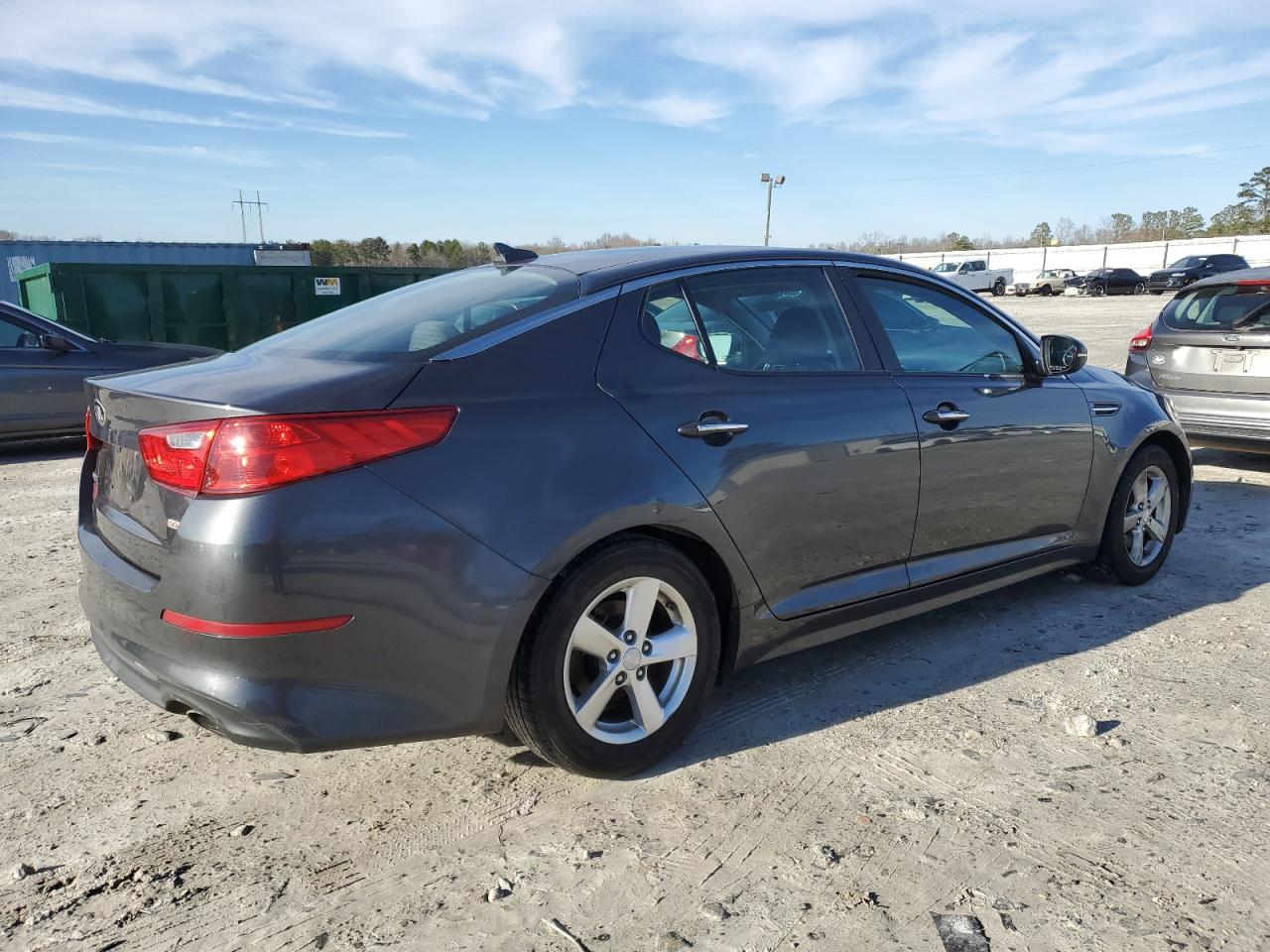 2015 KIA Optima VIN KNAGM4A79F5649875 Copart auction photo, rear end / side damage thumbnail 3