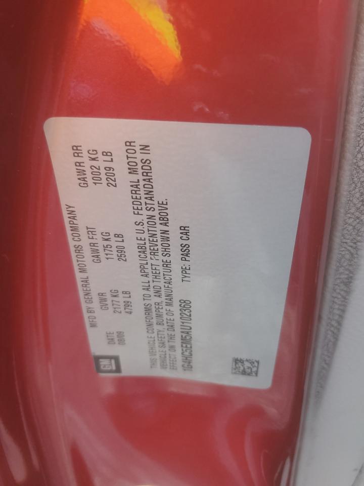 2010 Buick Lucerne VIN 1G4HC5EM5AU102368 Copart auction photo, front end damage thumbnail 12