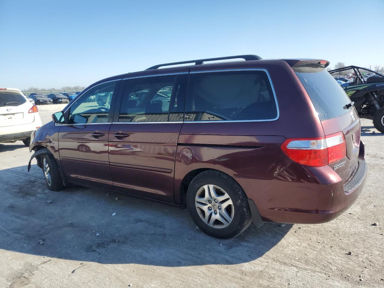 2007 Honda Odyssey VIN 5FNRL38467B445006 Copart auction photo, front end / undercarriage damage thumbnail 2