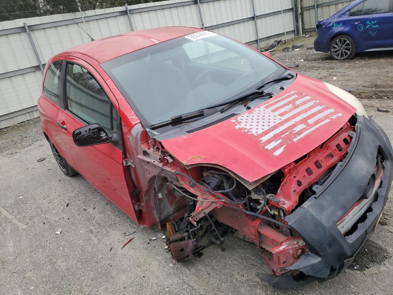 2007 Toyota Yaris VIN JTDJT923075095132 Copart auction photo, frame damage damage thumbnail 4