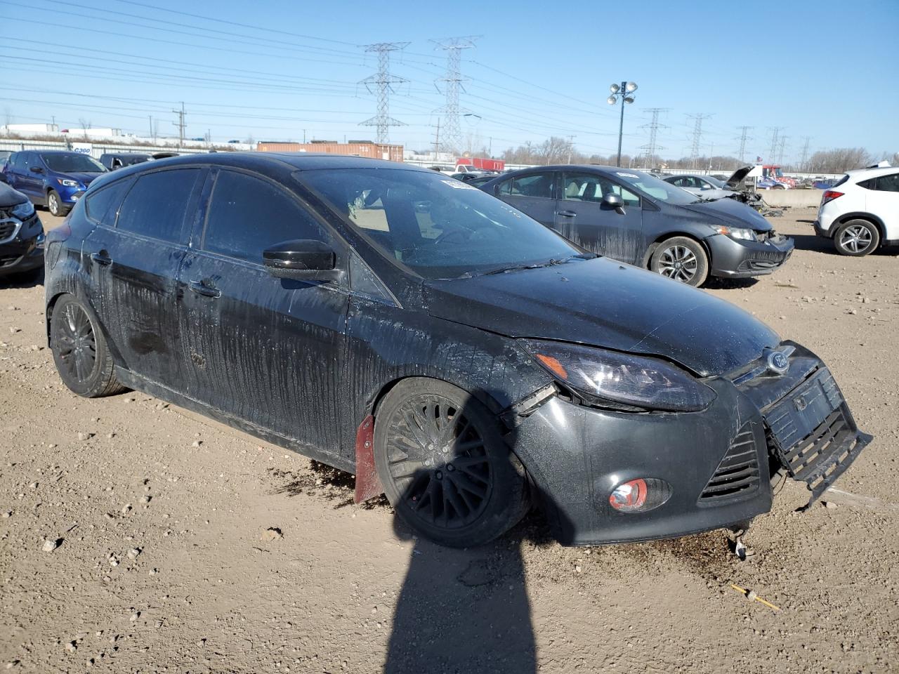 2012 Ford Focus VIN 1FAHP3M21CL209767 Copart auction photo, side / front end damage thumbnail 4