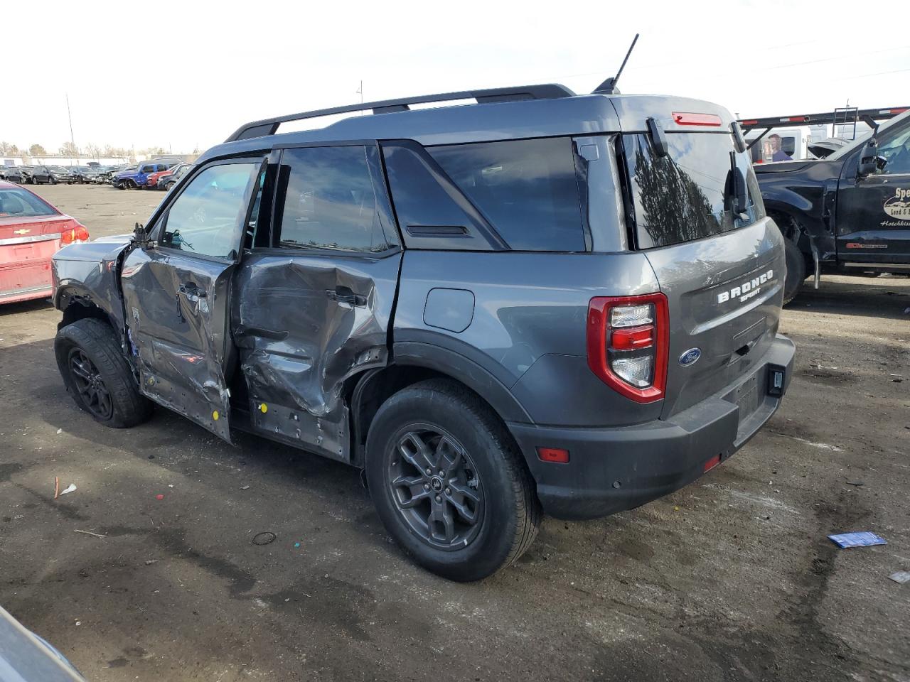2022 Ford Bronco VIN 3FMCR9B66NRE08014 Copart auction photo, side damage thumbnail 2