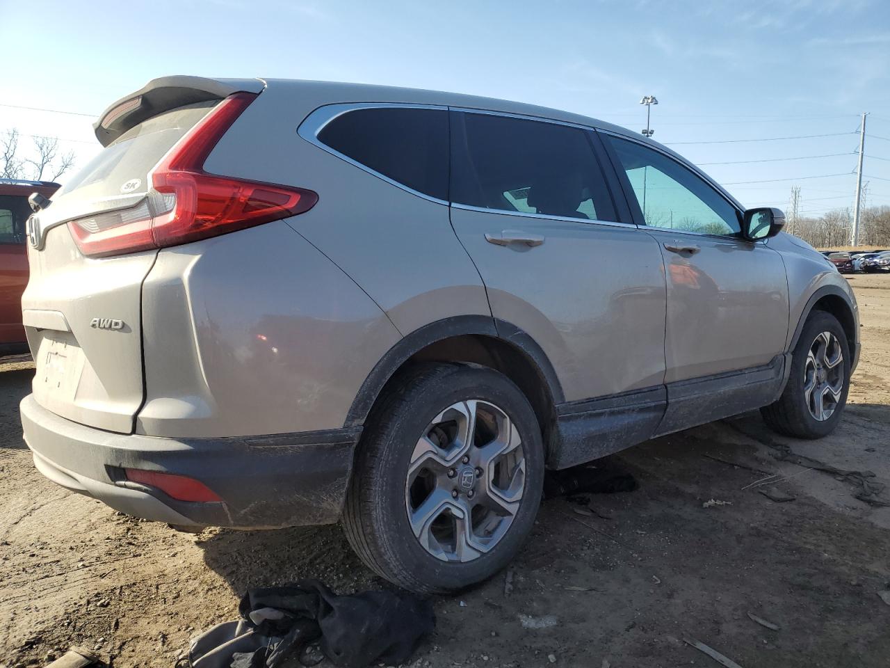2017 Honda CR-V VIN 5J6RW2H87HL068943 Copart auction photo, side / rear end damage thumbnail 3