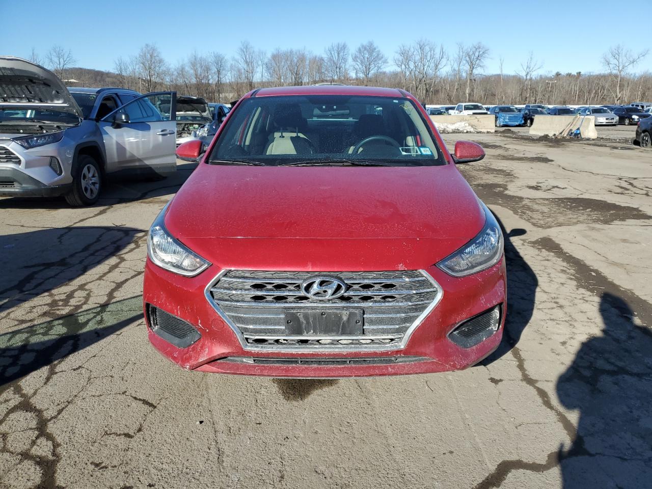 2022 Hyundai Accent VIN 3KPC24A61NE181707 Copart auction photo, side / rear end damage thumbnail 5