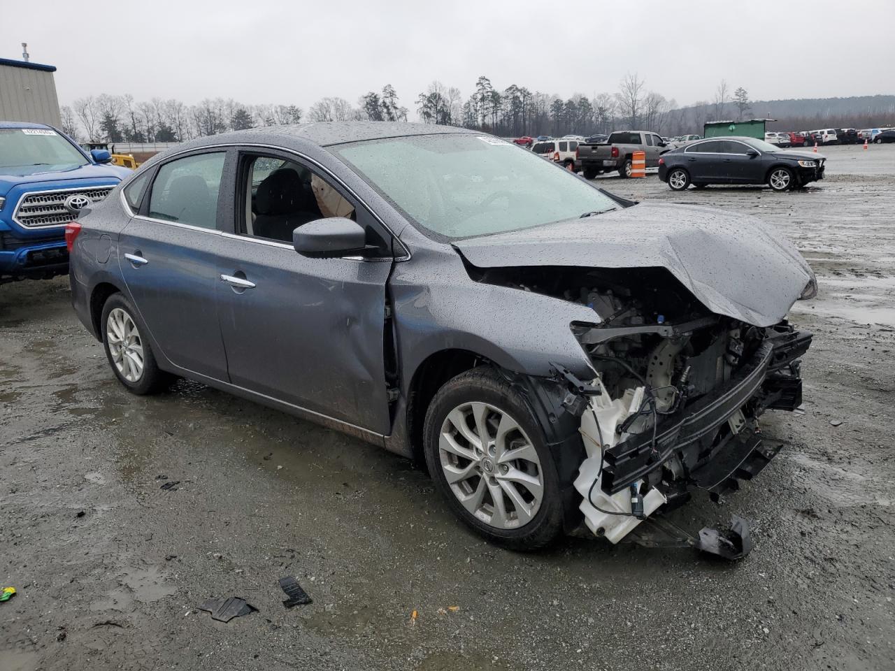 2019 Nissan Sentra VIN 3N1AB7AP9KY338365 Copart auction photo, front end / side damage thumbnail 4