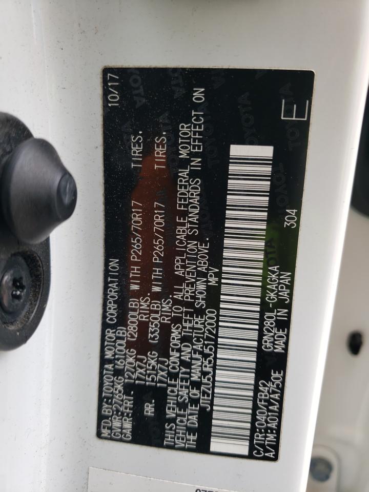 2018 Toyota 4Runner VIN JTEZU5JR5J5172000 Copart auction photo, front end damage thumbnail 15
