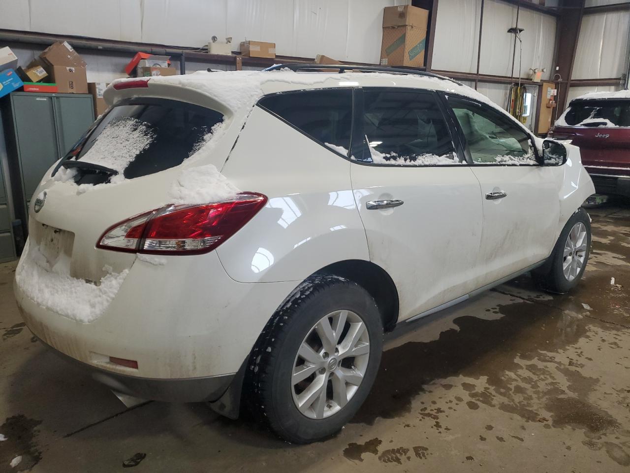 2014 Nissan Murano VIN JN8AZ1MW8EW521586 Copart auction photo, front end / side damage thumbnail 3