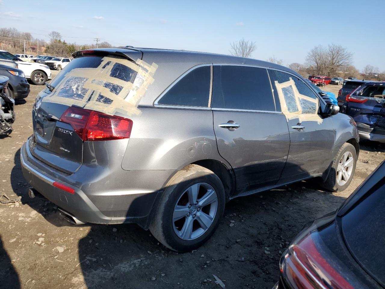 2012 Acura MDX VIN 2HNYD2H31CH538928 Copart auction photo, front end / side damage thumbnail 3