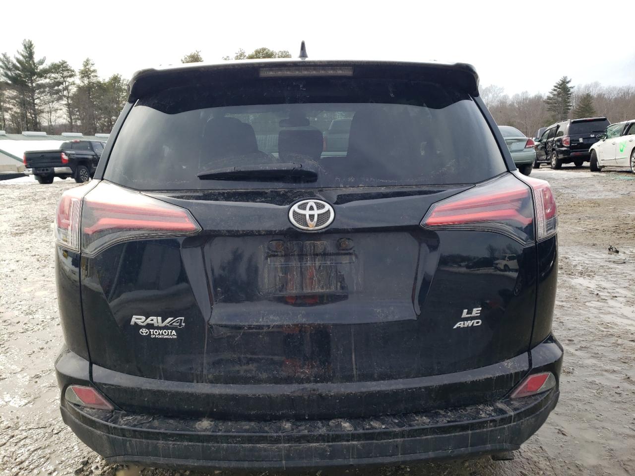 2018 Toyota RAV 4 VIN 2T3BFREV2JW717853 Copart auction photo, top/roof / front end damage thumbnail 6