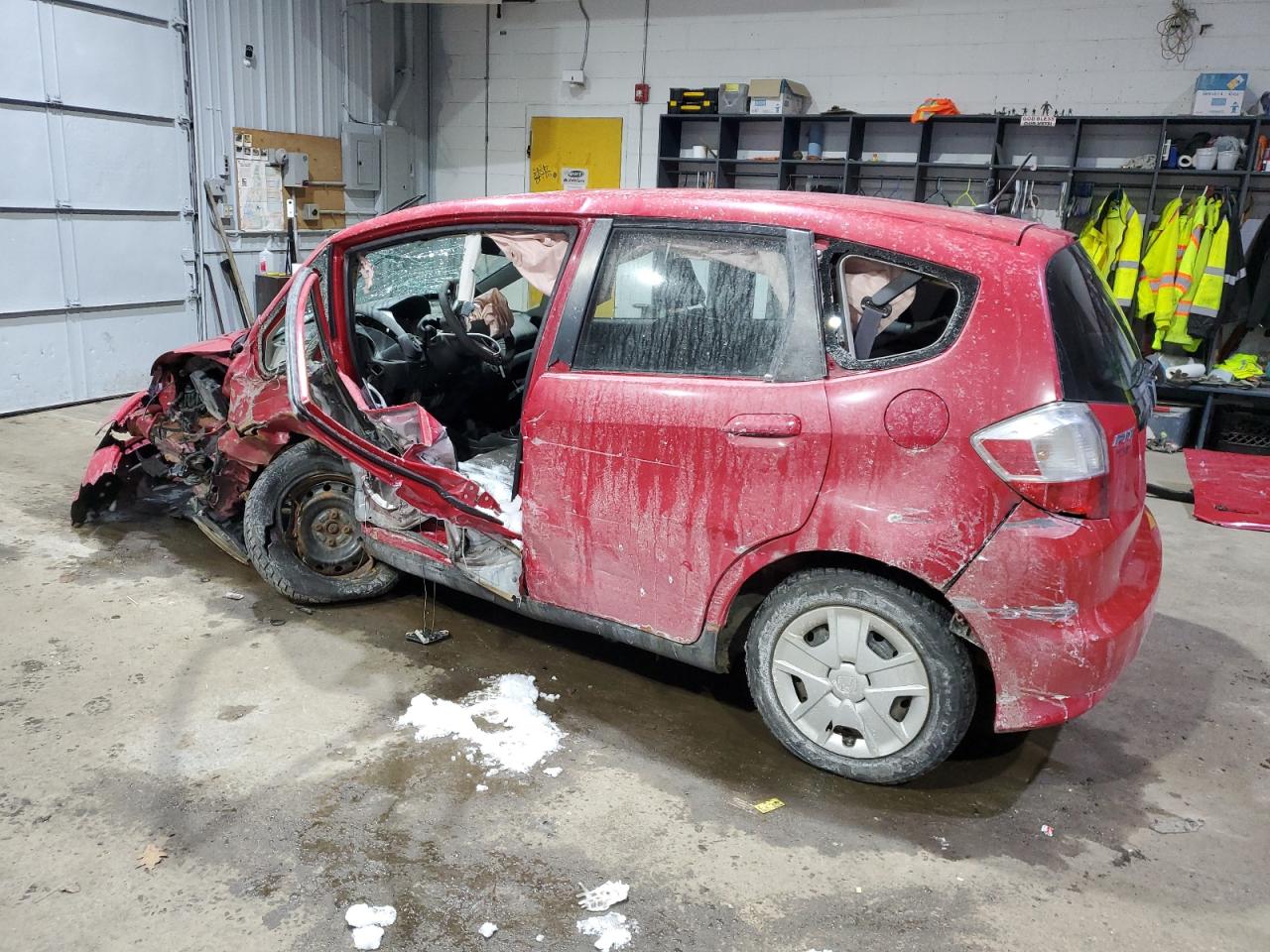 2013 Honda Fit VIN JHMGE8G36DC080146 Copart auction photo, front end / side damage thumbnail 2