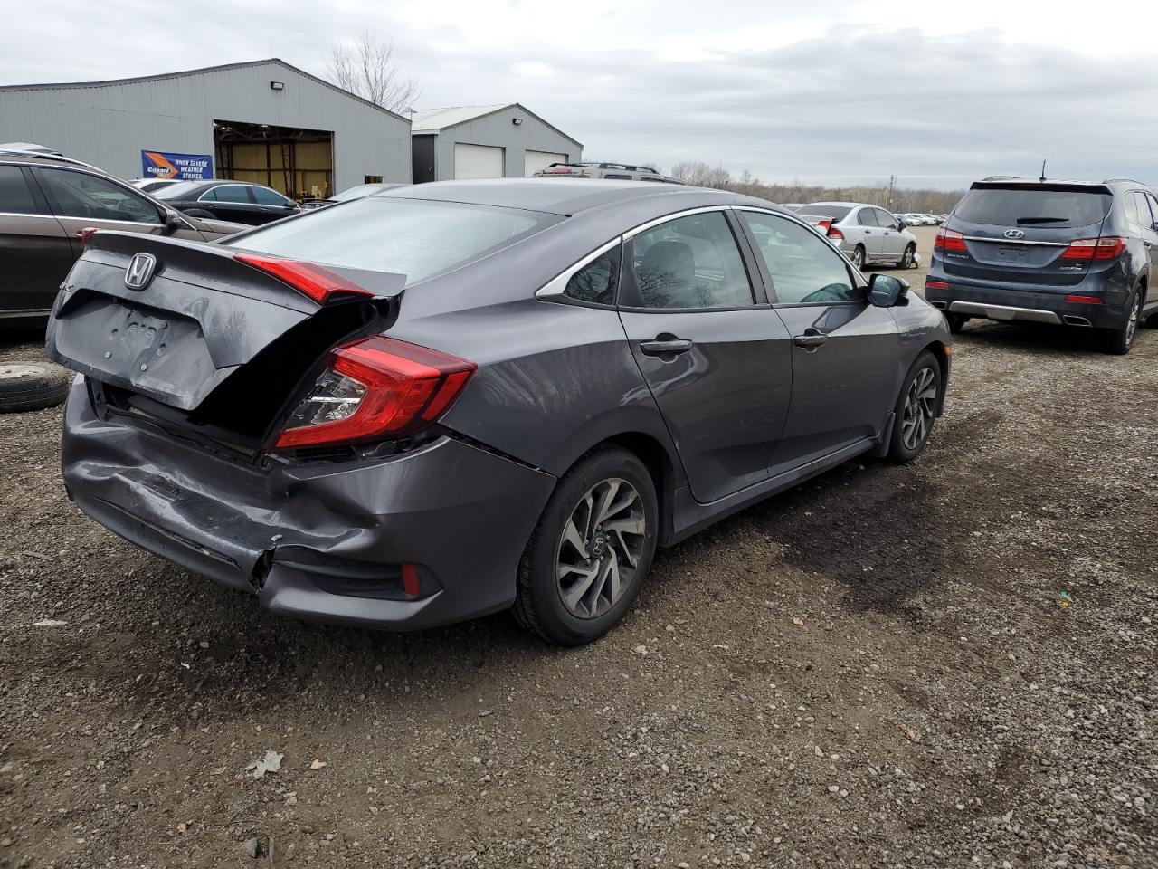 2018 Honda Civic VIN 2HGFC2F82JH024759 Copart auction photo, rear end damage thumbnail 3