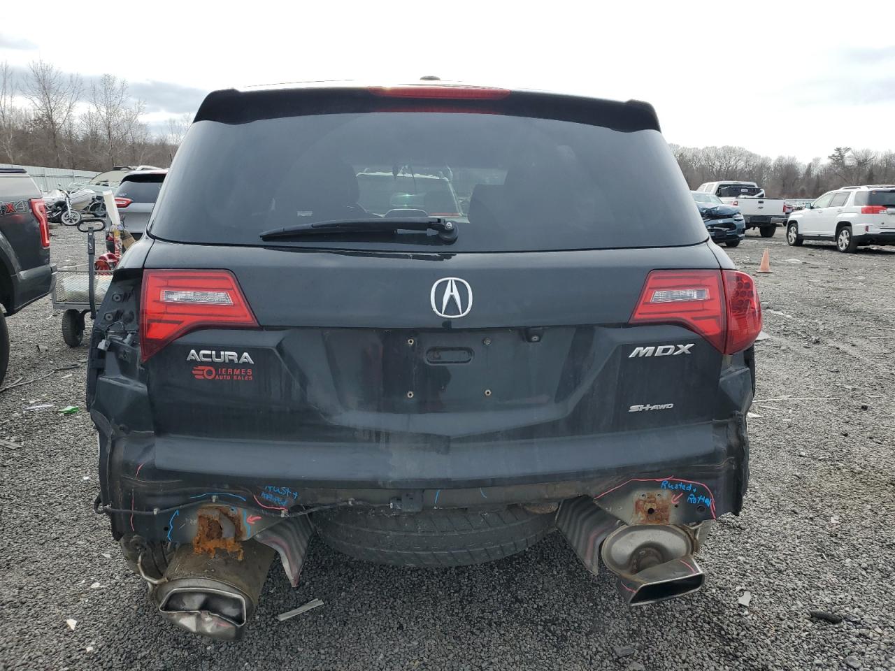 2011 Acura MDX VIN 2HNYD2H49BH507661 Copart auction photo, rear end damage thumbnail 6
