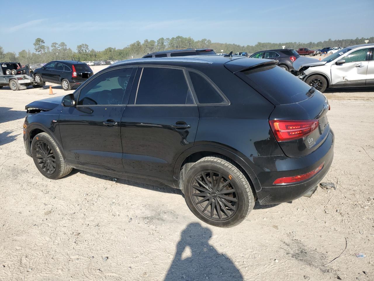 2018 Audi Q3 VIN WA1ECCFS4JR009413 Copart auction photo, front end / side damage thumbnail 2