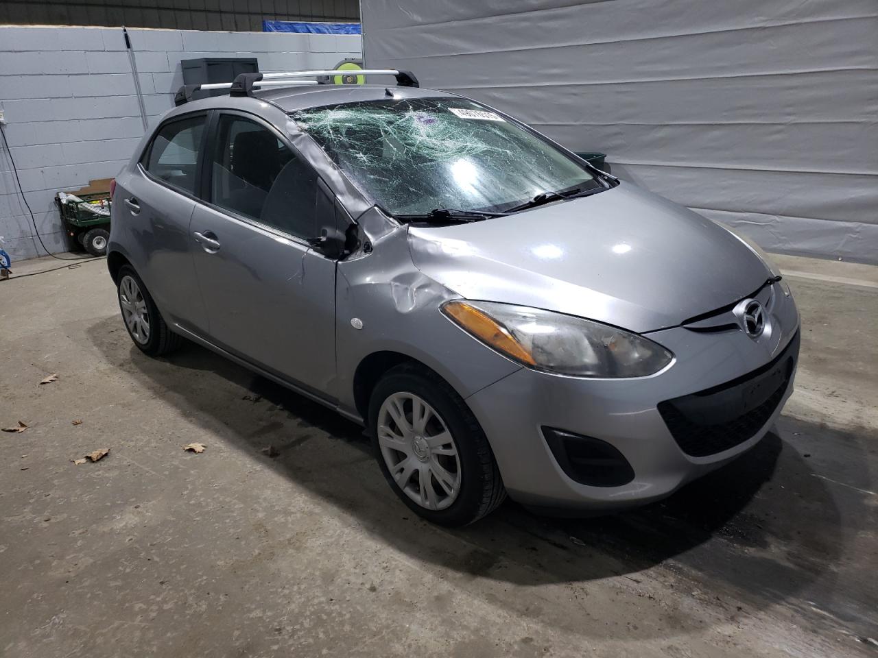 2014 Mazda 2 VIN JM1DE1KZ8E0174913 Copart auction photo, front end / side damage thumbnail 4