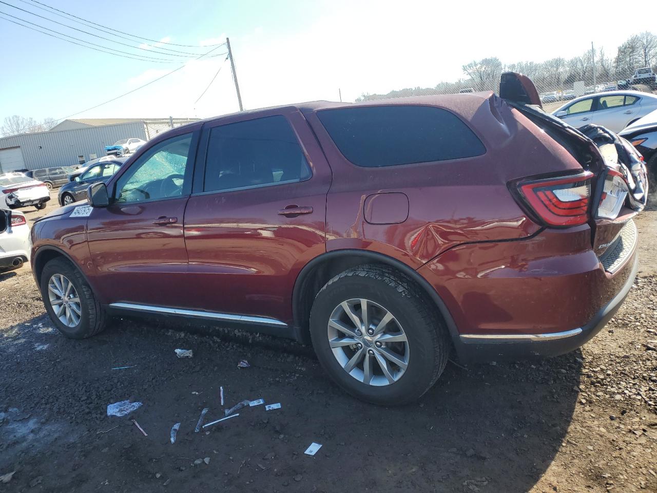 2017 Dodge Durango VIN 1C4RDJAG3HC961179 Copart auction photo, top/roof damage thumbnail 2