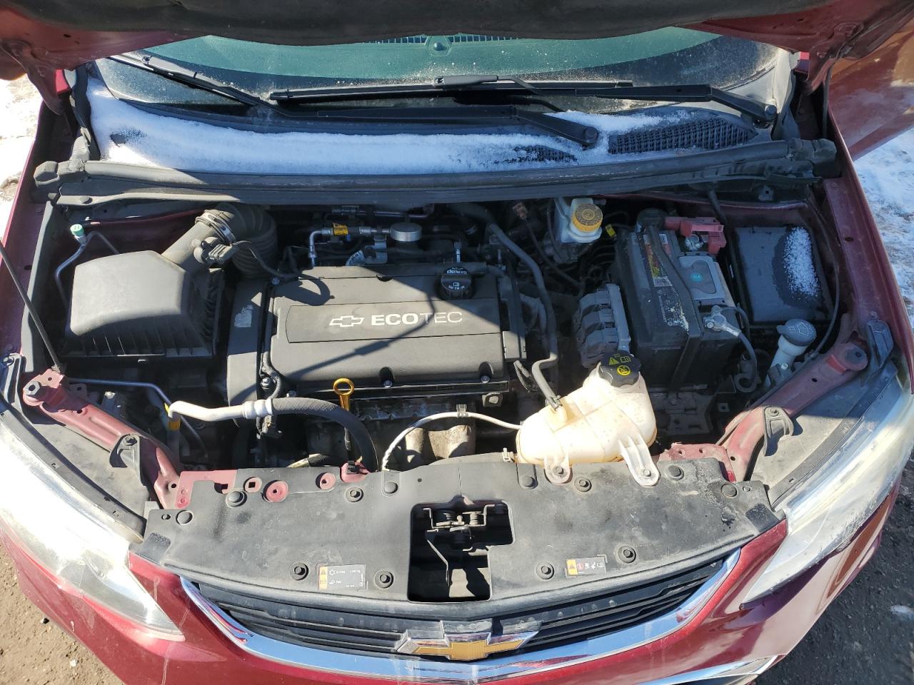 2017 Chevrolet Sonic VIN 1G1JD5SH2H4144199 Copart auction photo, front end / side damage thumbnail 11