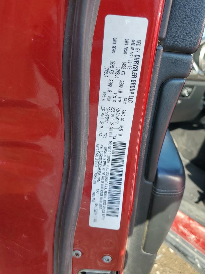 2011 Jeep Grand Cherokee VIN 1J4RS4GG9BC596300 Copart auction photo, front end damage thumbnail 13