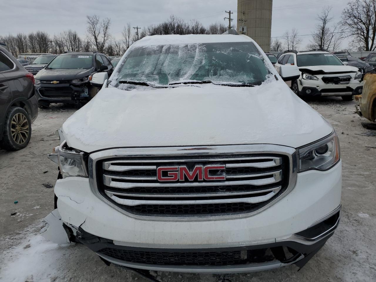2019 GMC Acadia VIN 1GKKNULS7KZ267556 Copart auction photo, front end / side damage thumbnail 5