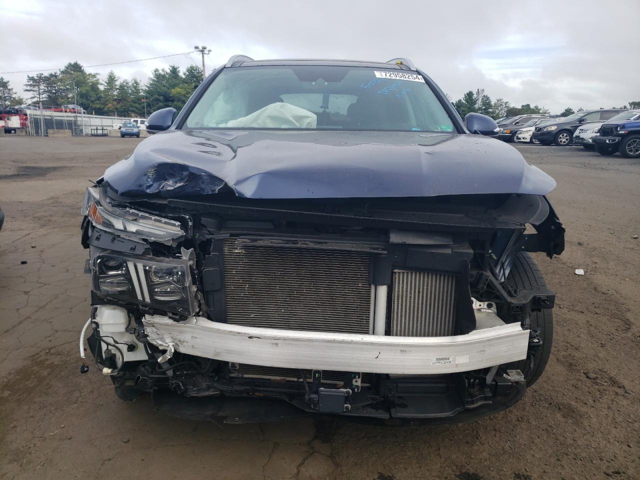 2022 Hyundai Santa Fe VIN 5NMS4DAL0NH394393 Copart auction photo, front end damage thumbnail 5