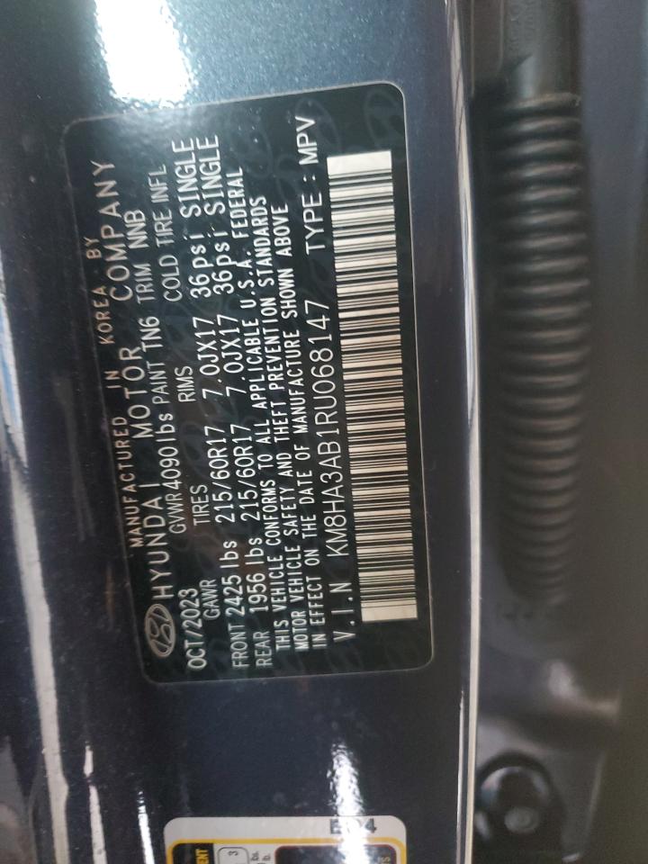 2024 Hyundai Kona VIN KM8HA3AB1RU068147 Copart auction photo, front end / minor dent/scratches damage thumbnail 13